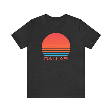 Buy dark-grey-heather Dallas, Texas T-Shirt - Retro 80s Unisex Dallas Shirt