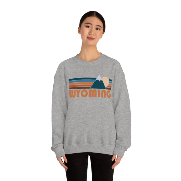 Wyoming Sweatshirt - Retro Mountain Unisex