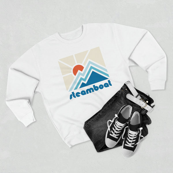 Premium Steamboat, Colorado Crewneck Sweatshirt - Retro Unisex Sweatshirt