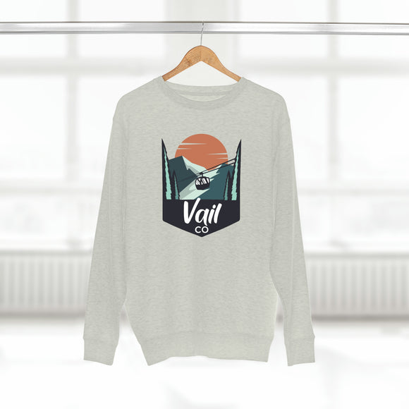 Premium Vail, Colorado Crewneck Sweatshirt - Retro Unisex Sweatshirt