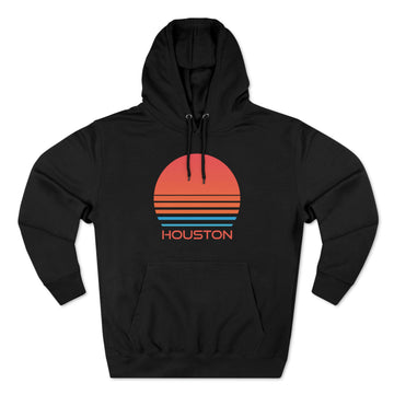 Buy black Premium Houston, Texas Hoodie - Retro 80s Unisex Sweatshirt