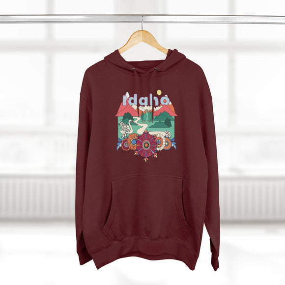 Premium Idaho Hoodie - Boho Unisex Sweatshirt