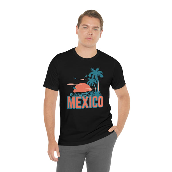 Mexico T-Shirt - Retro Palm Tree & Beach Unisex Mexico Shirt