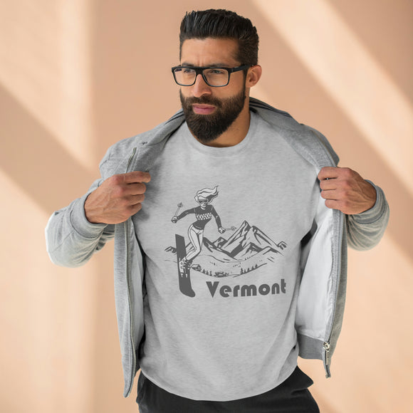Premium Vermont Crewneck Sweatshirt - Retro Unisex Sweatshirt