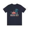 Siesta Key, Florida T-Shirt - Retro Palm Tree & Beach Unisex Siesta Key Shirt