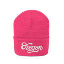 Oregon Beanie - Adult Hand Lettered Embroidered Oregon Knit Hat-30