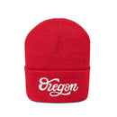 Oregon Beanie - Adult Hand Lettered Embroidered Oregon Knit Hat-34