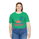 Monterey, California T-Shirt - Retro Palm Tree & Beach Unisex Monterey Shirt-55