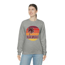 Hawaii Sweatshirt - Unisex Retro Palm Tree Hawaii Crewneck Sweatshirt-24