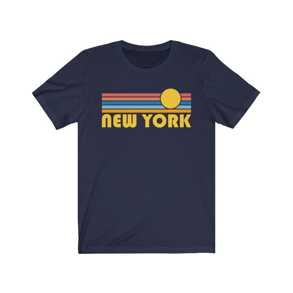New York, New York T-Shirt - Retro Sunrise Adult Unisex New York T Shirt