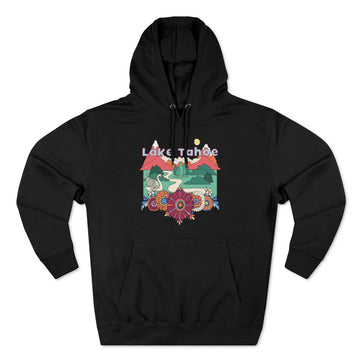 Buy black Premium Lake Tahoe, California Hoodie - Boho Unisex Sweatshirt