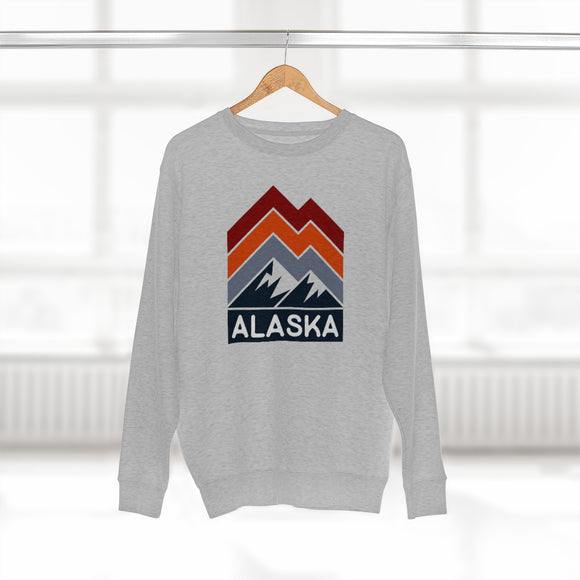 Premium Alaska Sweatshirt - Retro Unisex Premium Crewneck Alaska Sweatshirt