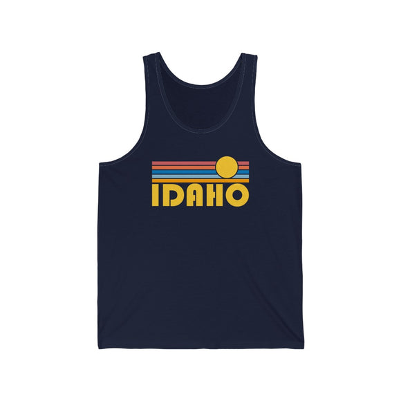 Idaho Tank Top - Unisex Idaho Tank Top Retro Sun