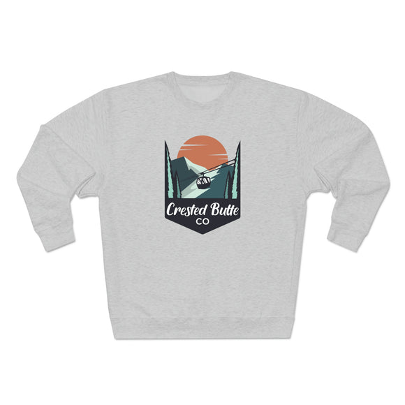 Premium Crested Butte, Colorado Crewneck Sweatshirt - Retro Unisex Sweatshirt