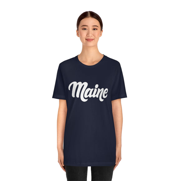 Maine T-Shirt - Hand Lettered Unisex Maine Shirt
