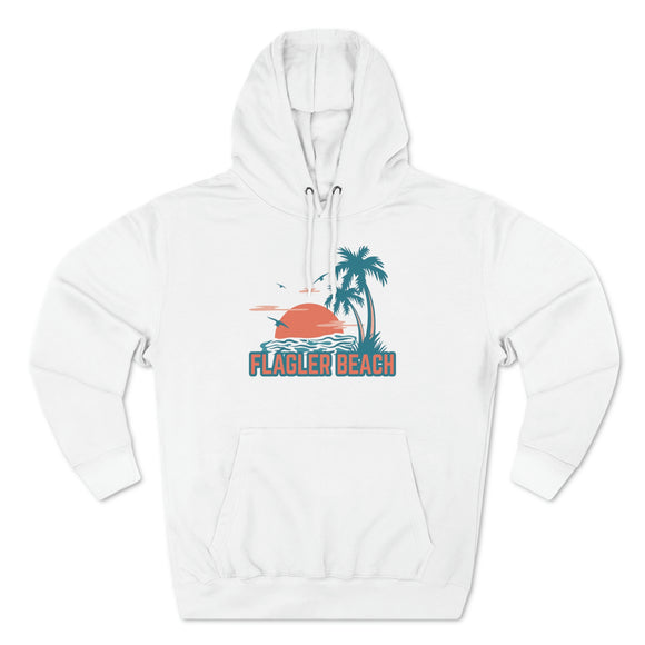 Premium Flagler Beach, Florida Hoodie - Palm Tree Unisex Sweatshirt
