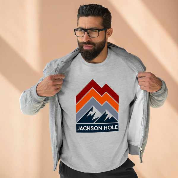 Premium Jackson Hole Sweatshirt - Retro Unisex Premium Crewneck Jackson Hole, Wyoming Sweatshirt