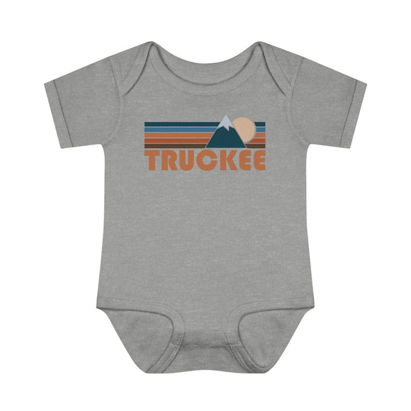 Truckee Baby Bodysuit - Retro Mountain Truckee, California Baby Bodysuit
