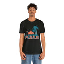 Palo Alto, California T-Shirt - Retro Palm Tree & Beach Unisex Palo Alto Shirt-16