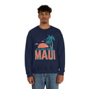 Maui, Hawaii Sweatshirt - Unisex Retro Palm Tree Crewneck Maui Sweatshirt-4