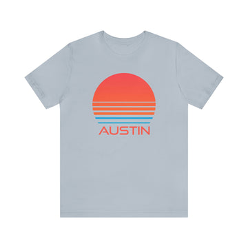 Buy light-blue Austin, Texas T-Shirt - Retro 80s Unisex Austin Shirt