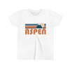 Aspen Youth T-Shirt - Retro Mountain Colorado Kid's TShirt