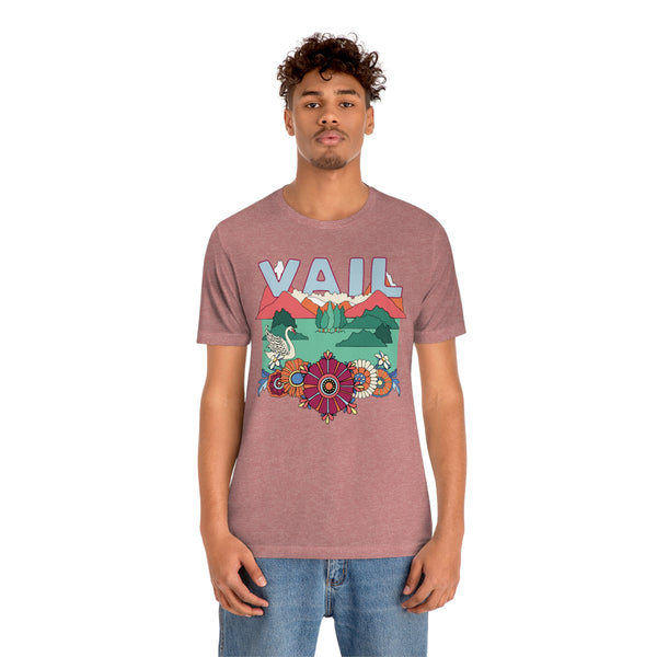 Vail Shirt, Colorado Retro T-Shirt, Hippie Style Colorado tee, Vail Mountain Shirt