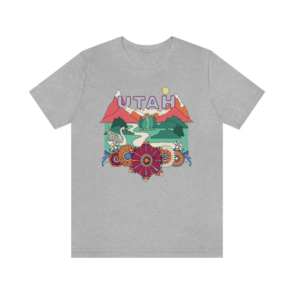 Utah T-Shirt - Retro Mountain / Hippie Style Utah Shirt