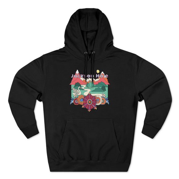 Premium Jackson Hole, Wyoming Hoodie - Boho Unisex Sweatshirt