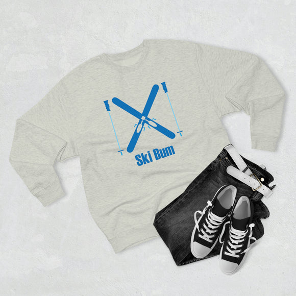 Premium Ski Bum Crewneck Sweatshirt - Retro Unisex Sweatshirt