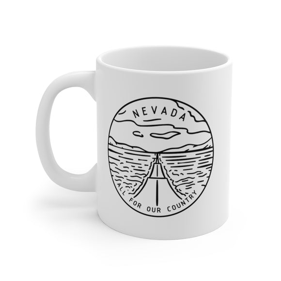 Nevada Mug - State Design White Ceramic Nevada Mug (11oz & 15oz)