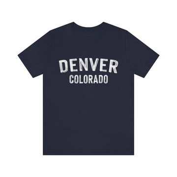 Buy navy Denver, Colorado Shirt - Paint Text Unisex Denver T-Shirt