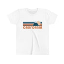 California Youth T-Shirt - Retro Mountain California Kid's TShirt-2