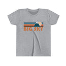 Big Sky Youth T-Shirt - Retro Mountain California Kid's TShirt-1