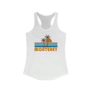 Monterey, California Women's Tank - Retro Palm Tree Women's Racerback Monterey Tank Top-2