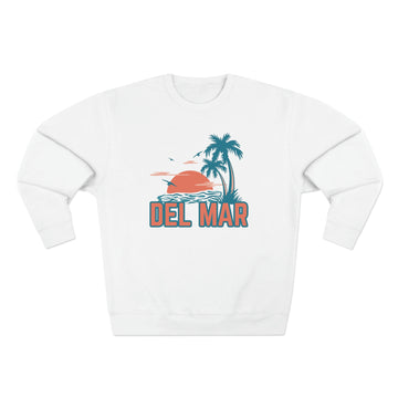Buy white Premium Del Mar, California Sweatshirt - Unisex Premium Crewneck Sweatshirt
