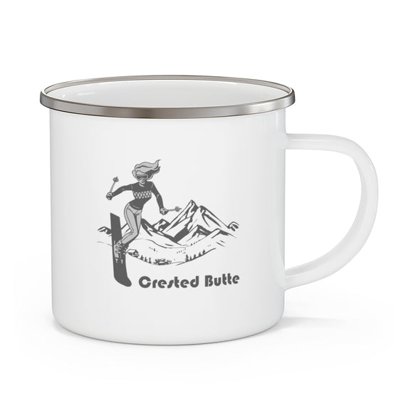 Jackson Hole, Wyoming Camp Mug - Retro Enamel Camping Jackson Hole Mug