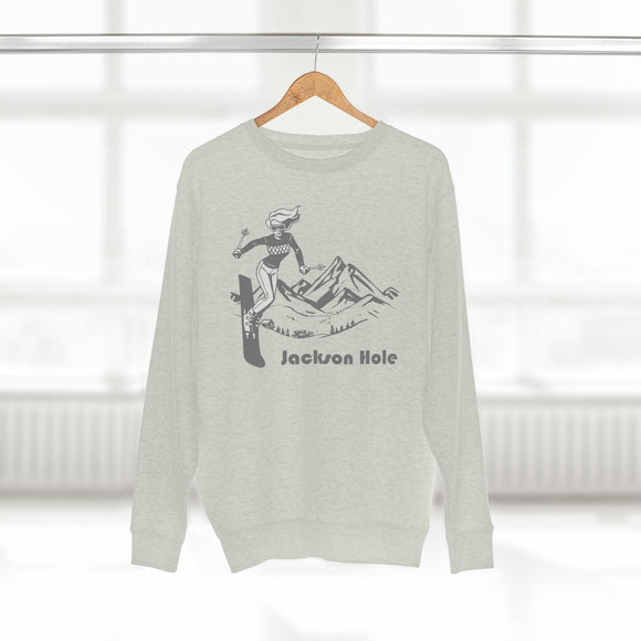 Premium Jackson Hole, Wyoming Crewneck Sweatshirt - Retro Unisex Sweatshirt