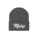 Maine Beanie - Adult Hand Lettered Embroidered Maine Knit Hat-5