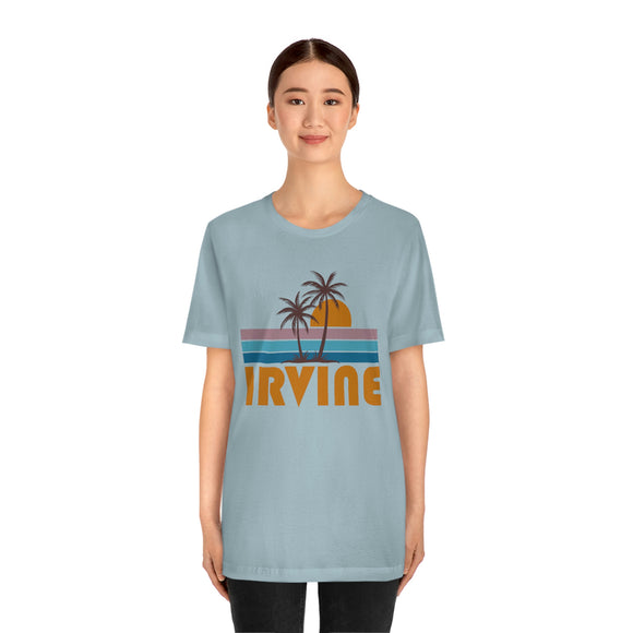 Irvine, California T-Shirt - Retro Palm Tree Unisex Irvine Shirt