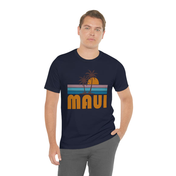 Maui, Hawaii T-Shirt - Retro Palm Tree Unisex Maui Shirt