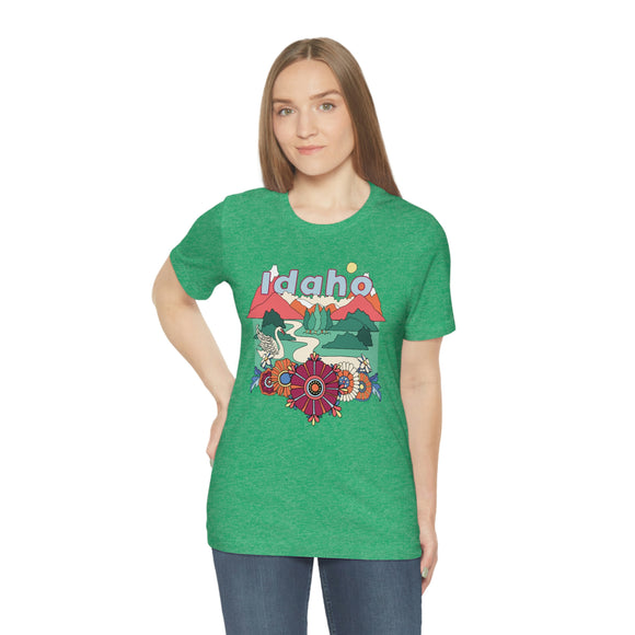 Idaho Shirt, Idaho Retro T-Shirt, Hippie Style Idaho tee, Idaho Mountain Shirt