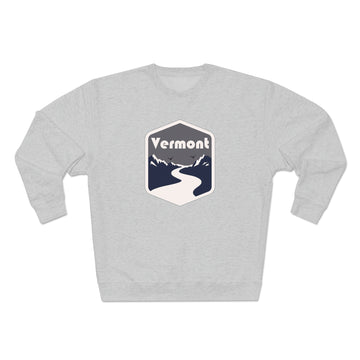 Buy heather-grey Premium Vermont Crewneck Sweatshirt - Retro Unisex Sweatshirt