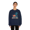 Santa Cruz, California Sweatshirt - Unisex Retro Palm Tree Crewneck Santa Cruz Sweatshirt