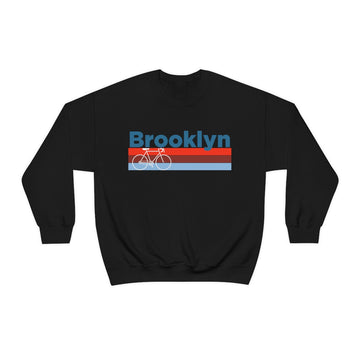 Buy black Brooklyn, New York Sweatshirt Retro Bike - Unisex Adult Crewneck Brooklyn Sweatshirt