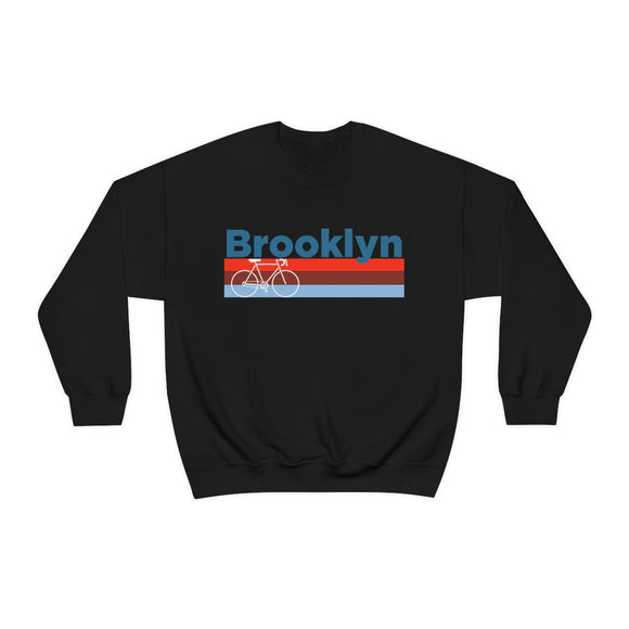 Brooklyn, New York Sweatshirt Retro Bike - Unisex Adult Crewneck Brooklyn Sweatshirt