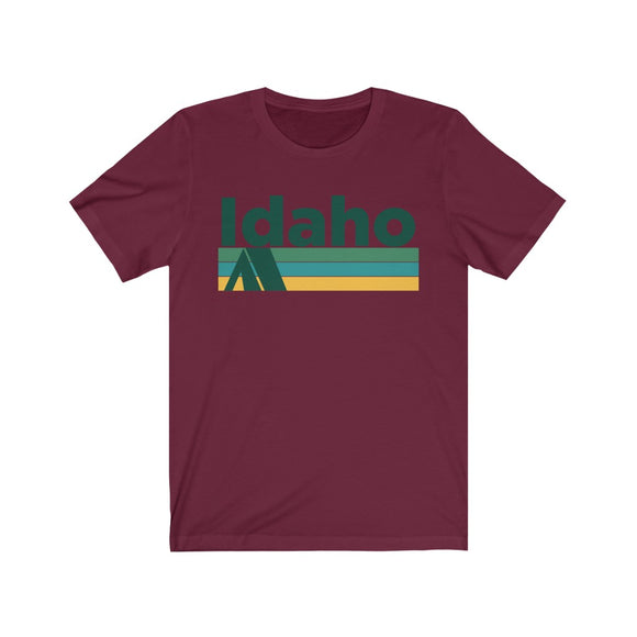 Idaho T-Shirt - Retro Camping Adult Unisex Idaho T Shirt