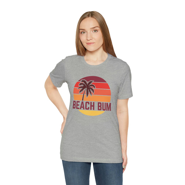Beach Bum T-Shirt - Retro Palm Tree Unisex Beach Bum Shirt