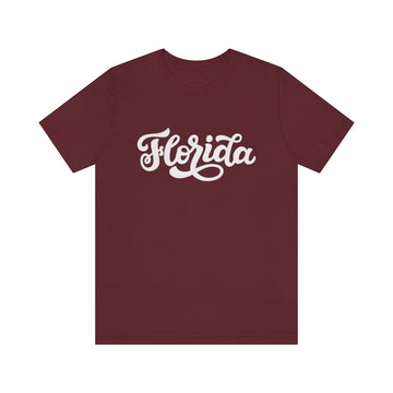 Buy maroon Florida T-Shirt - Hand Lettered Unisex Florida Shirt