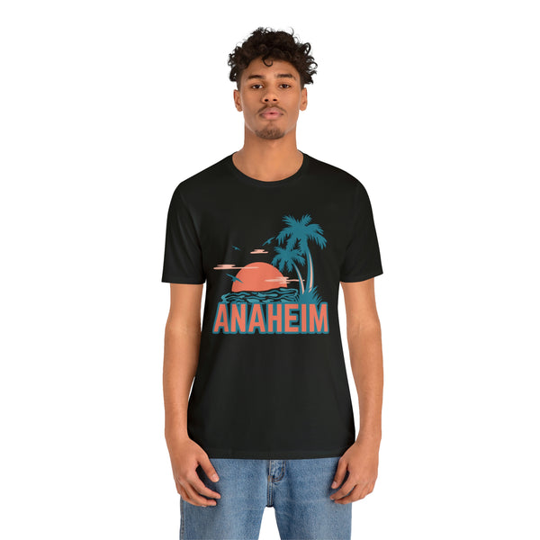 Anaheim, California T-Shirt - Retro Palm Tree & Beach Unisex Anaheim Shirt